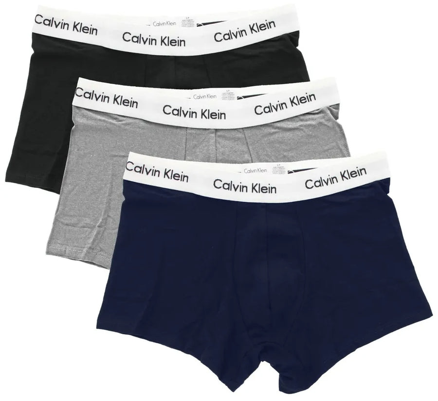 Calvin Klein Men’s Low Rise Trunks 3-Pack Classic Fit, Cotton Stretch Underwear