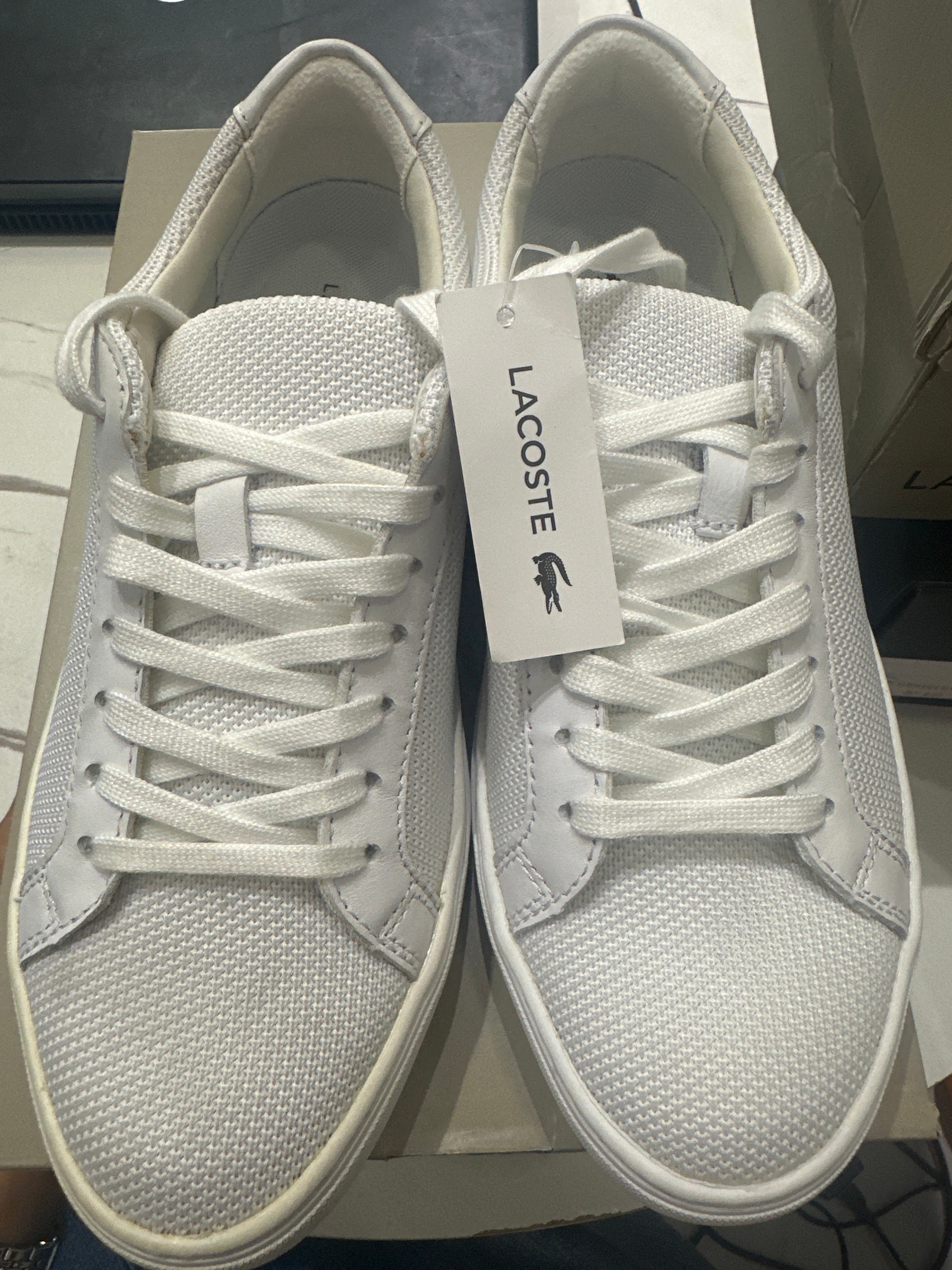 Classic white sneakers