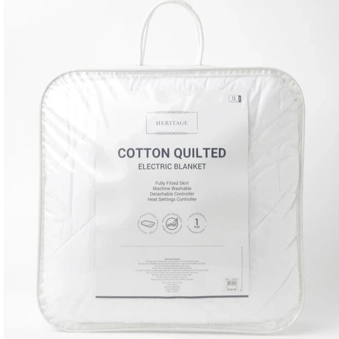 Heritage  Cotton Quilted Electric Blanket