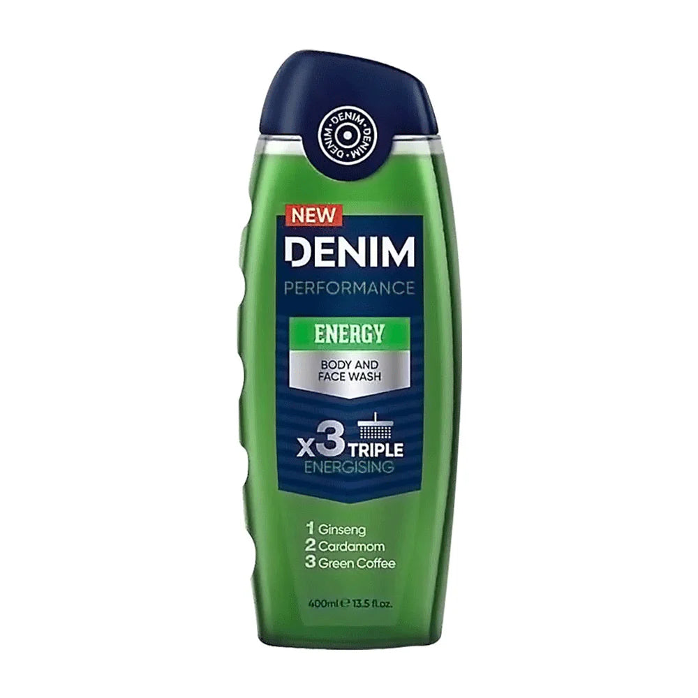 Denim Performance Energy Body & Face Wash 400ml