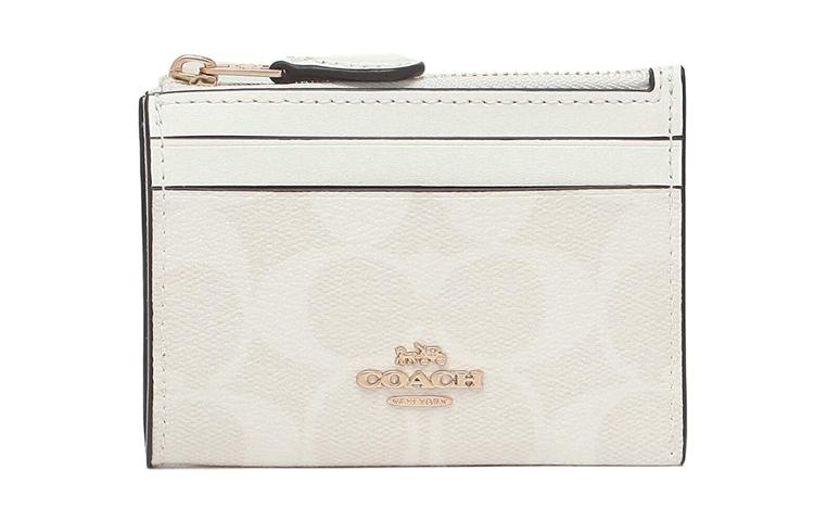 COACH WALLET Mini Skinny Id Case  CREAMY SIGNATURE CANVAS COLOR