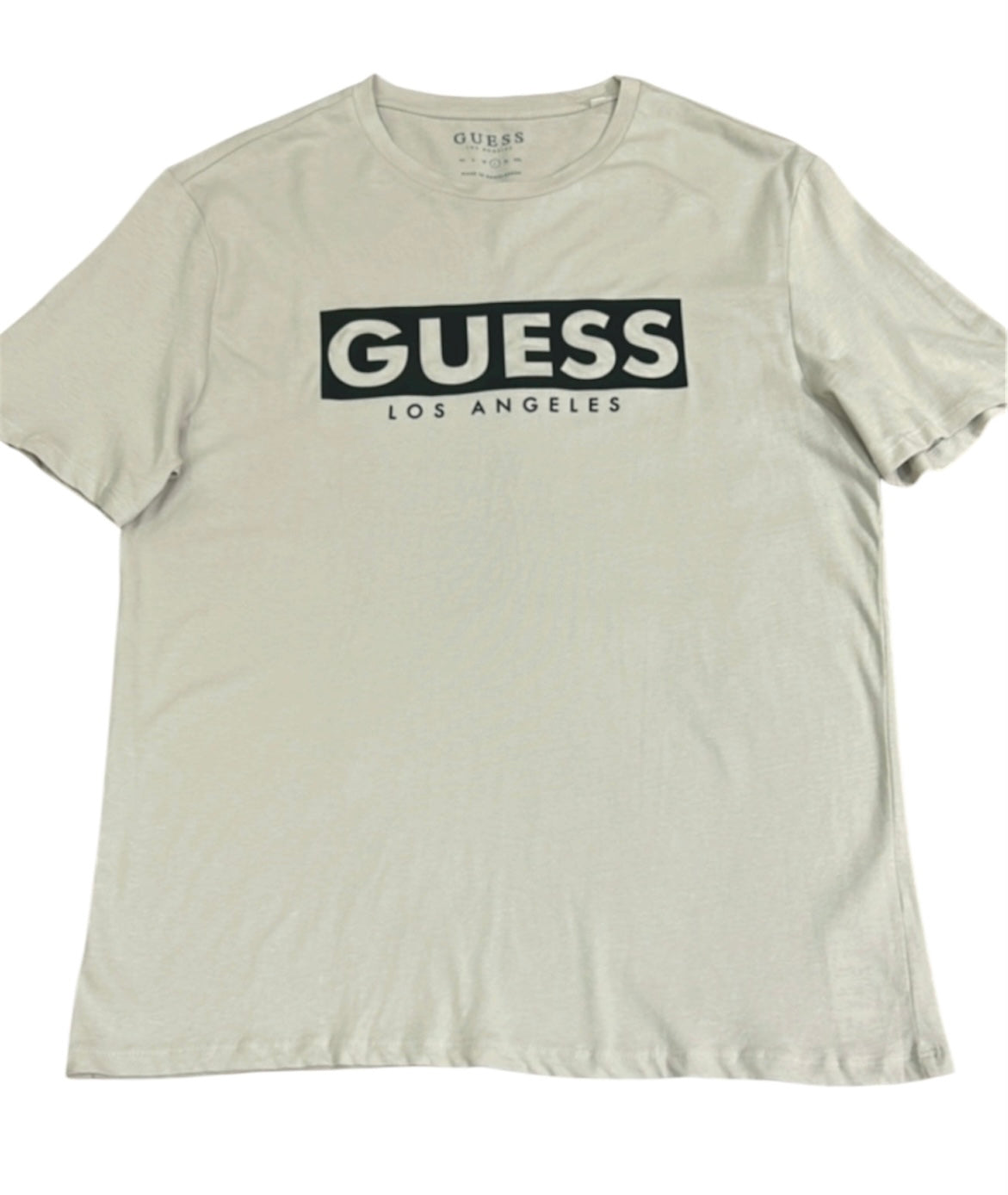 Guess Los Angeles Men’s Beige Cotton T-Shirt