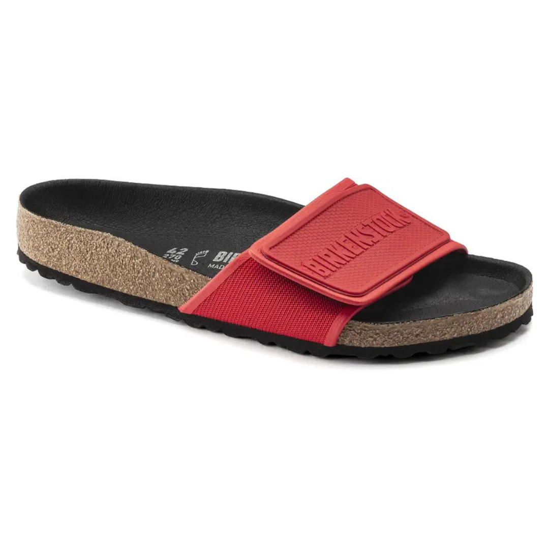 BIRKENSTOCK Adjustable RED Regular Fit Velcro Sliders ( WITHOUT BOX )