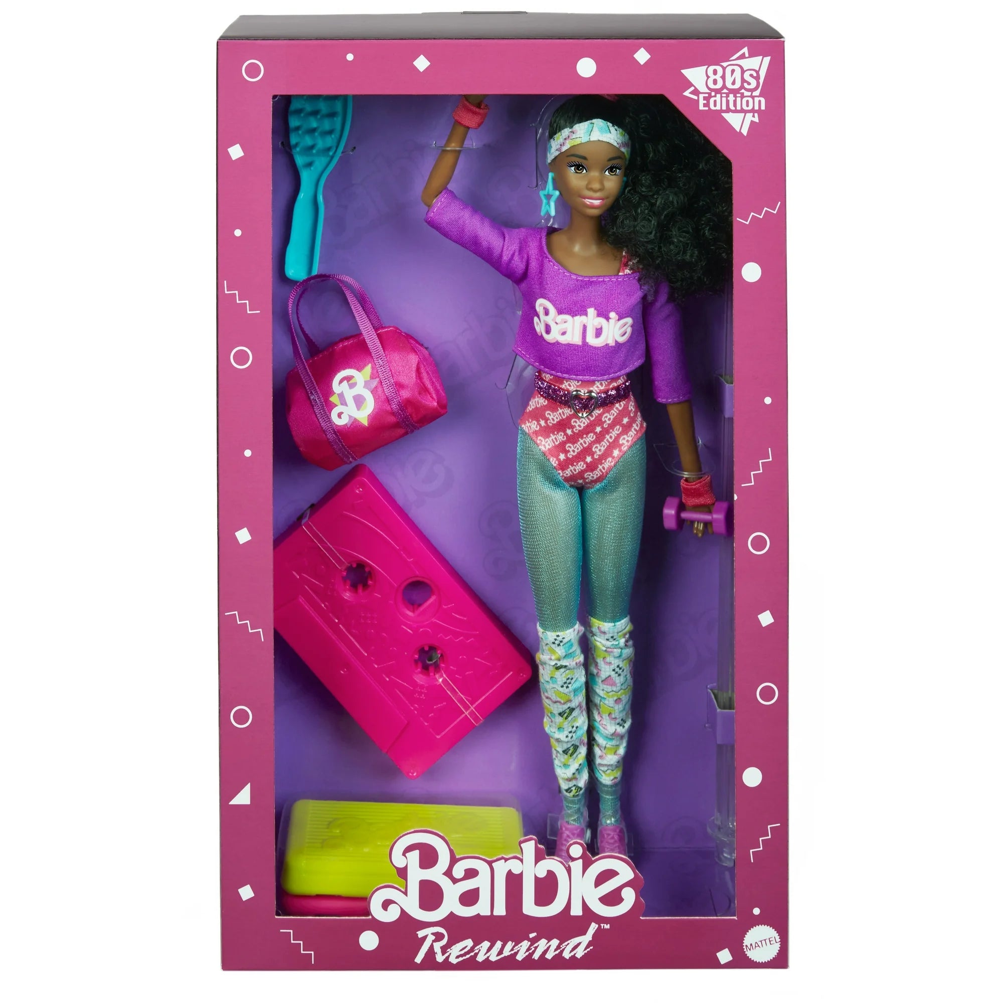 Barbie Rewind 80s Edition - Workin’ Out. Brand New Collector Doll & Stand. NRFB