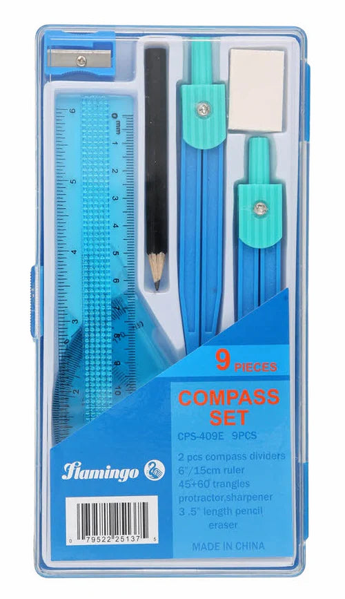 Flamingo Compass Set 9 pcs