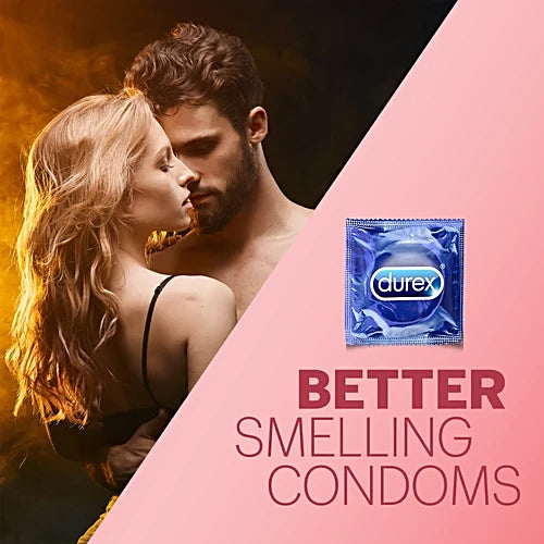 Durex Extra Thin Condoms - Wild Strawberry Flavored, 12 pcs