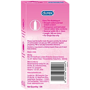 Durex bubbles gum condoms, 12 condoms