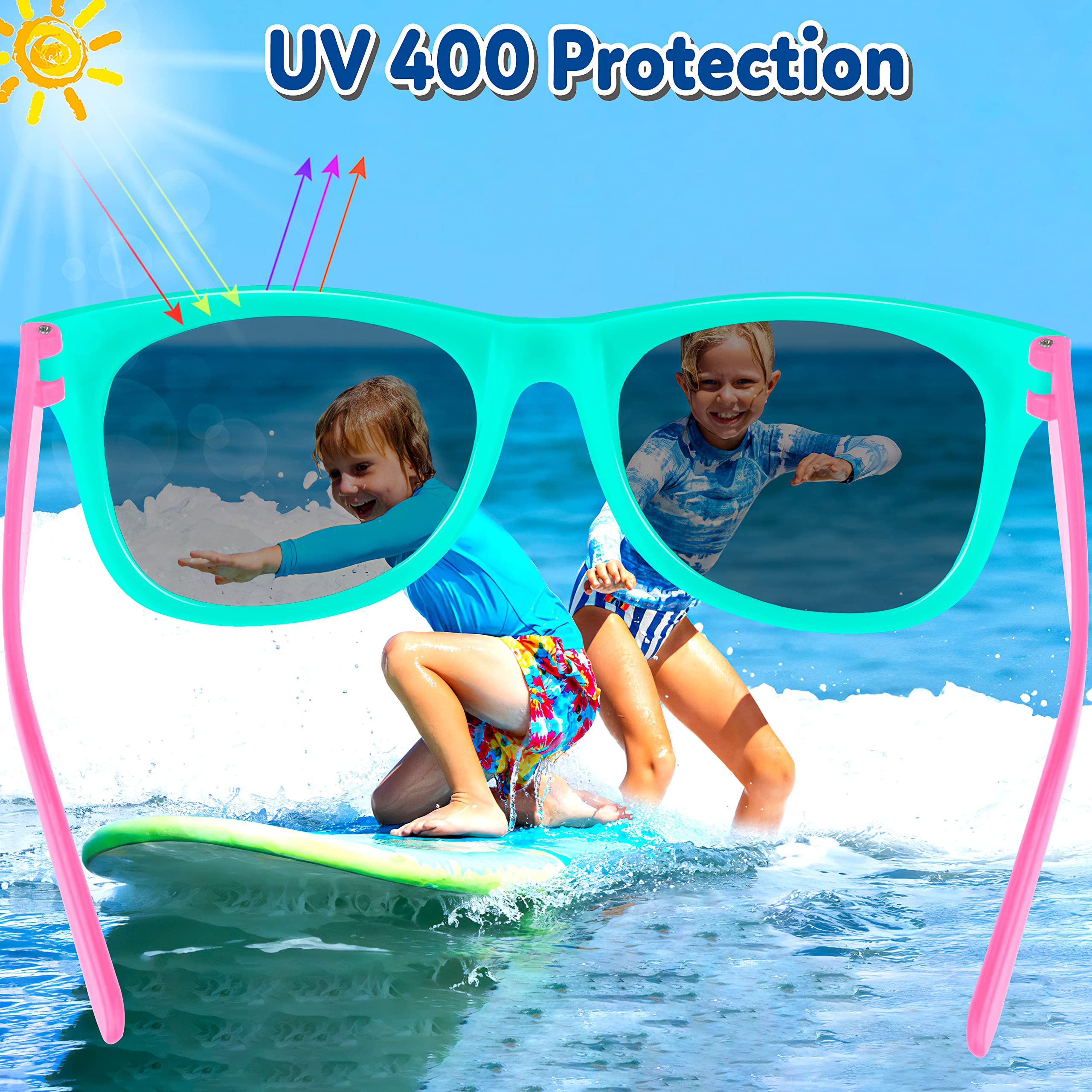 GINMIC Kids sunglasses bulk, Kids Sunglasses Party Favor 24 PCS