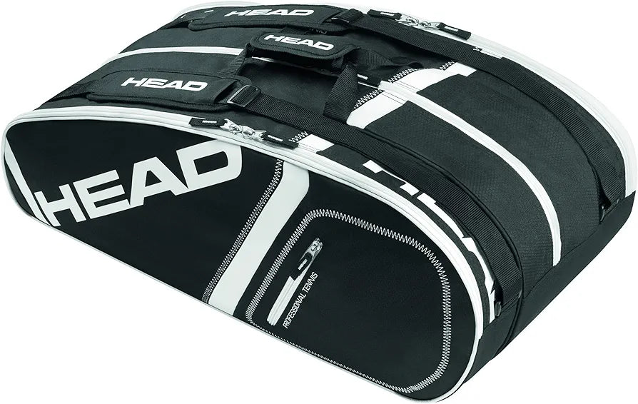 Head 283295-BKBK Tour Team 9R Supercombi Tennis Bag for Unisex - Black