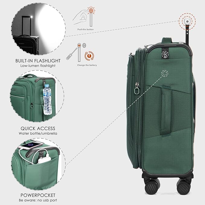 Verage Teldo Softside Expandable Spinner Wheel Luggage