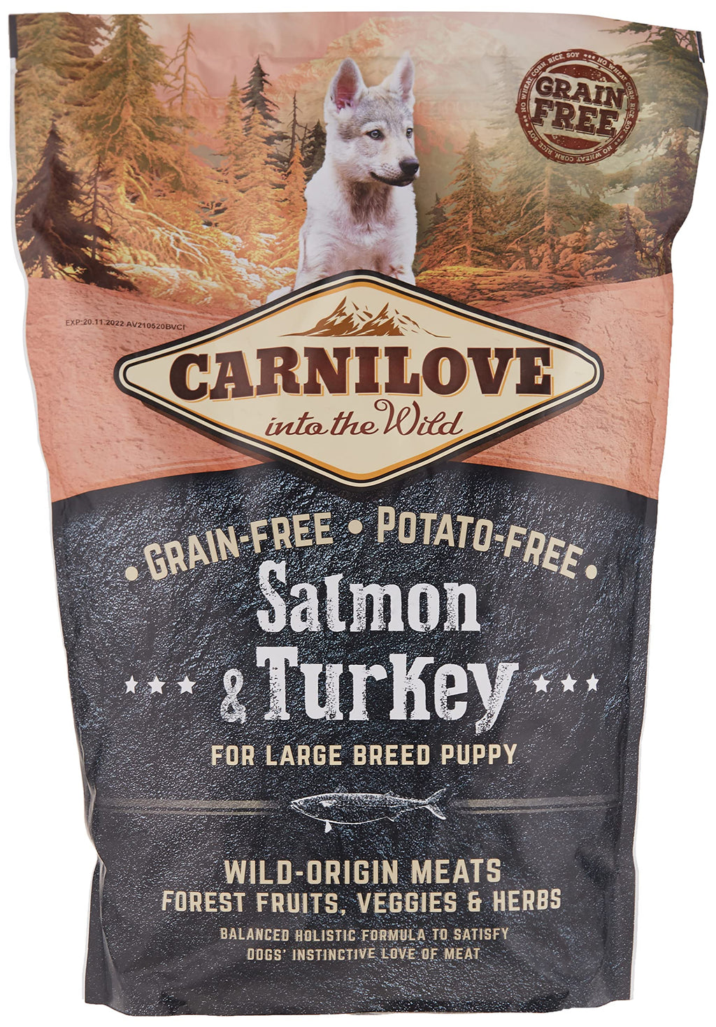 Carnilove Salmon & Turkey for Large Breed Puppies 1.5kg