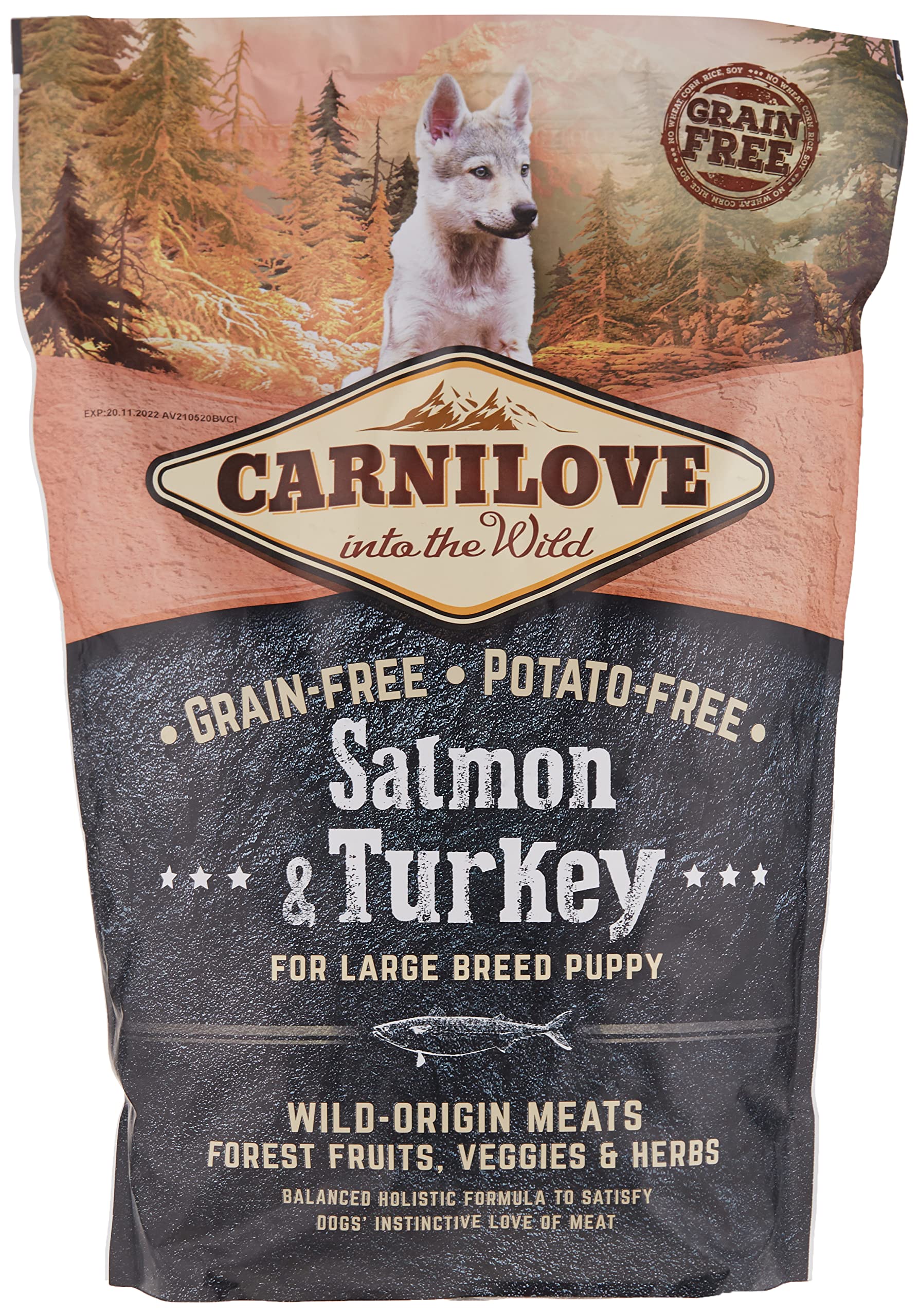 Carnilove Salmon & Turkey for Large Breed Puppies 1.5kg