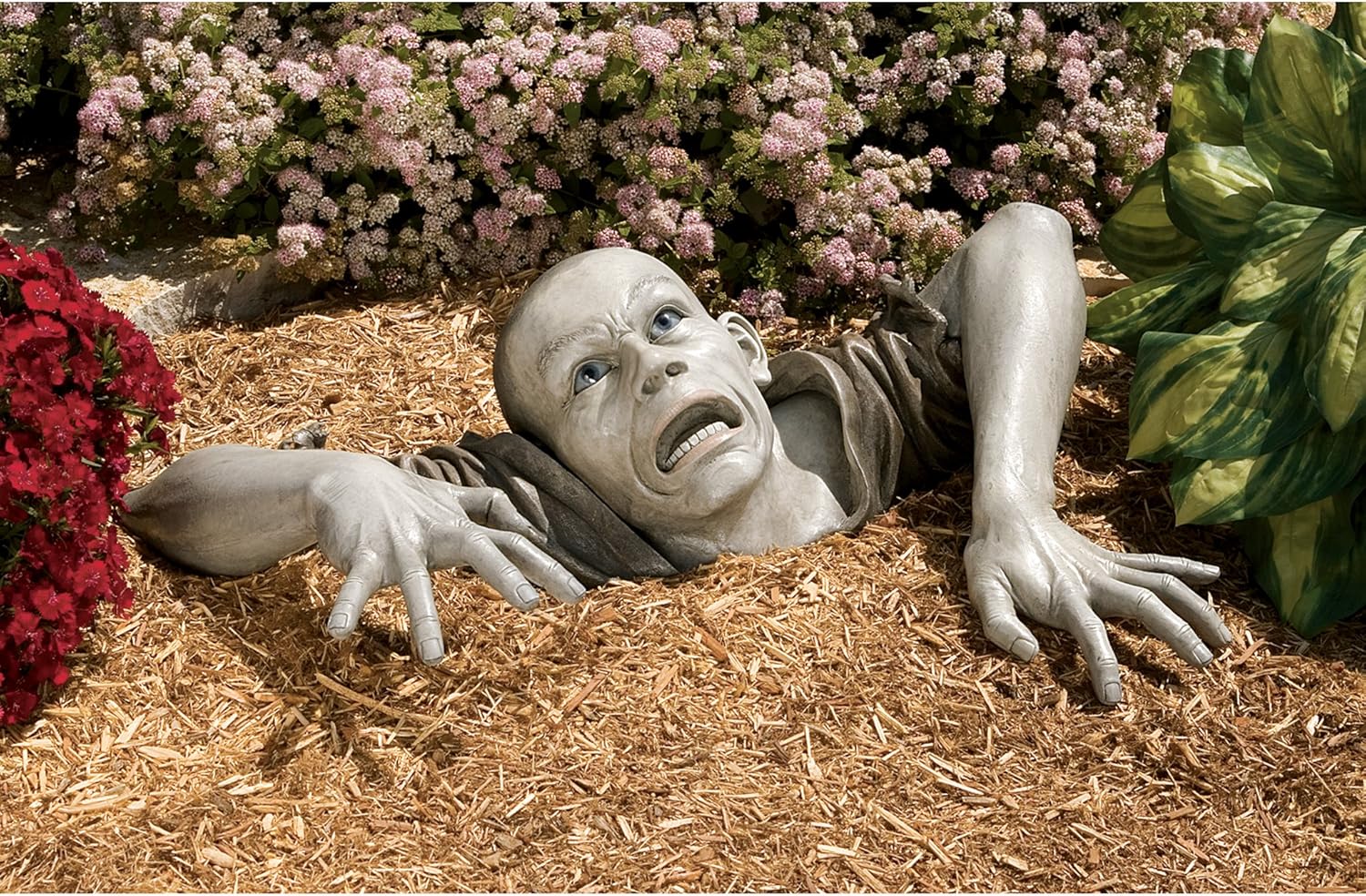 Design Toscano DB383020 The Zombie of Montclaire Moors Indoor/Outdoor Garden Statue Halloween Decoration, 31 Inches Wide, 19 Inches Deep, 8 Inches High, Full Color Finish