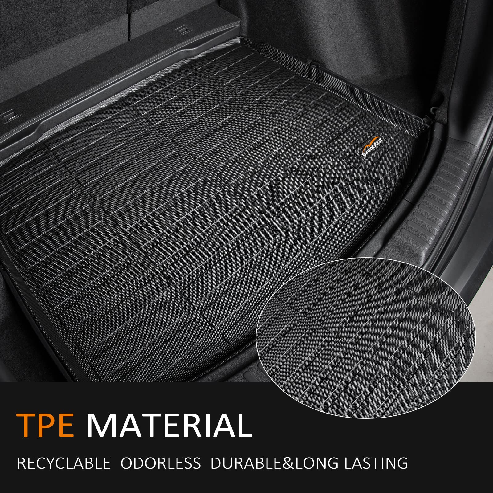 Binmotor-All Weather Floor Mats Set for Kia Sorento 2021-2025 6/7 Passenger（Not for Hybrid）, 1st & 2nd & 3rd Row Full Set, Guard Heavy Duty TPE Car Floor Liners Sorento Accessories
