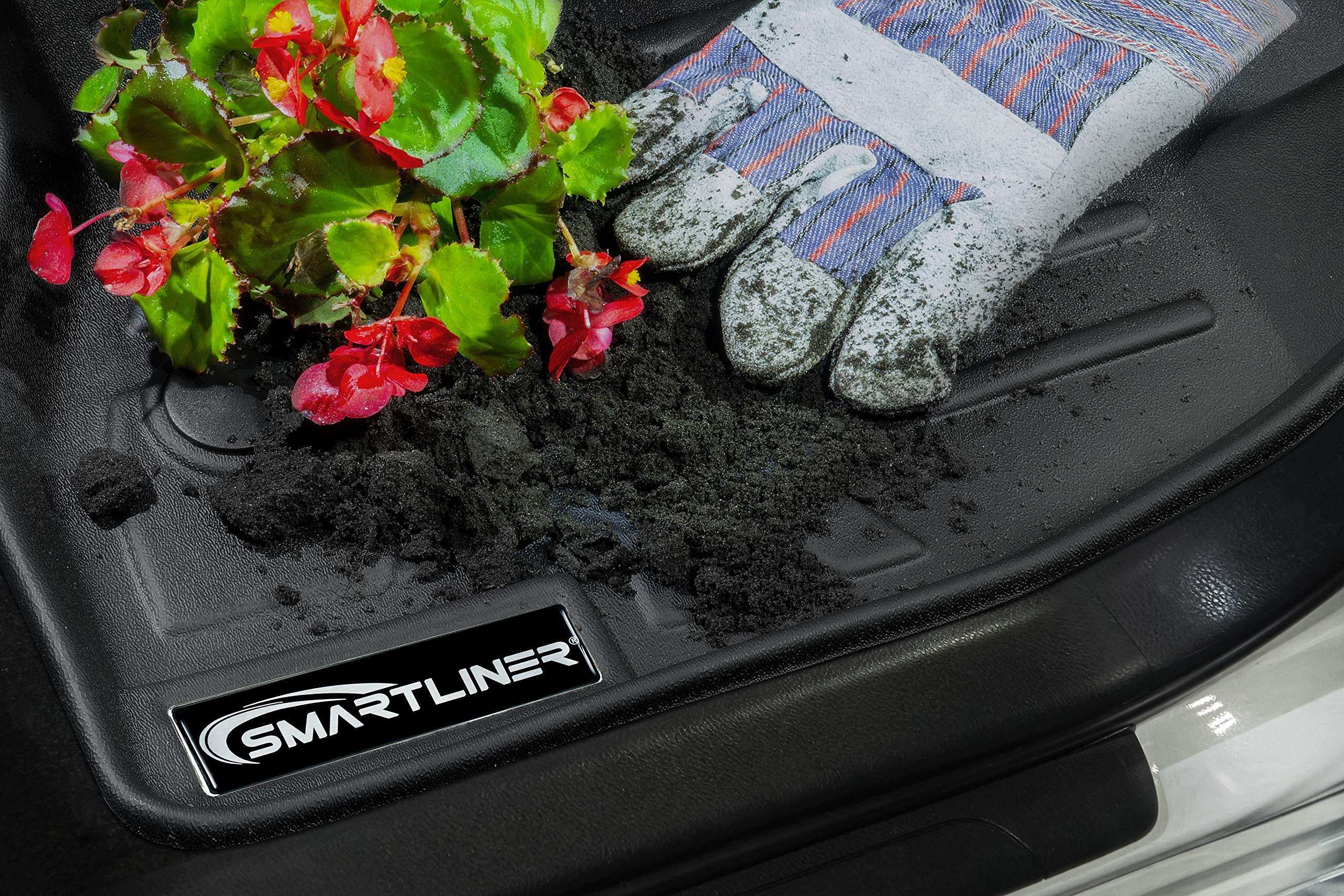 MAXLINER Floor Mats 2 Row Liner Set Black Compatible with 2017-2022 Ford