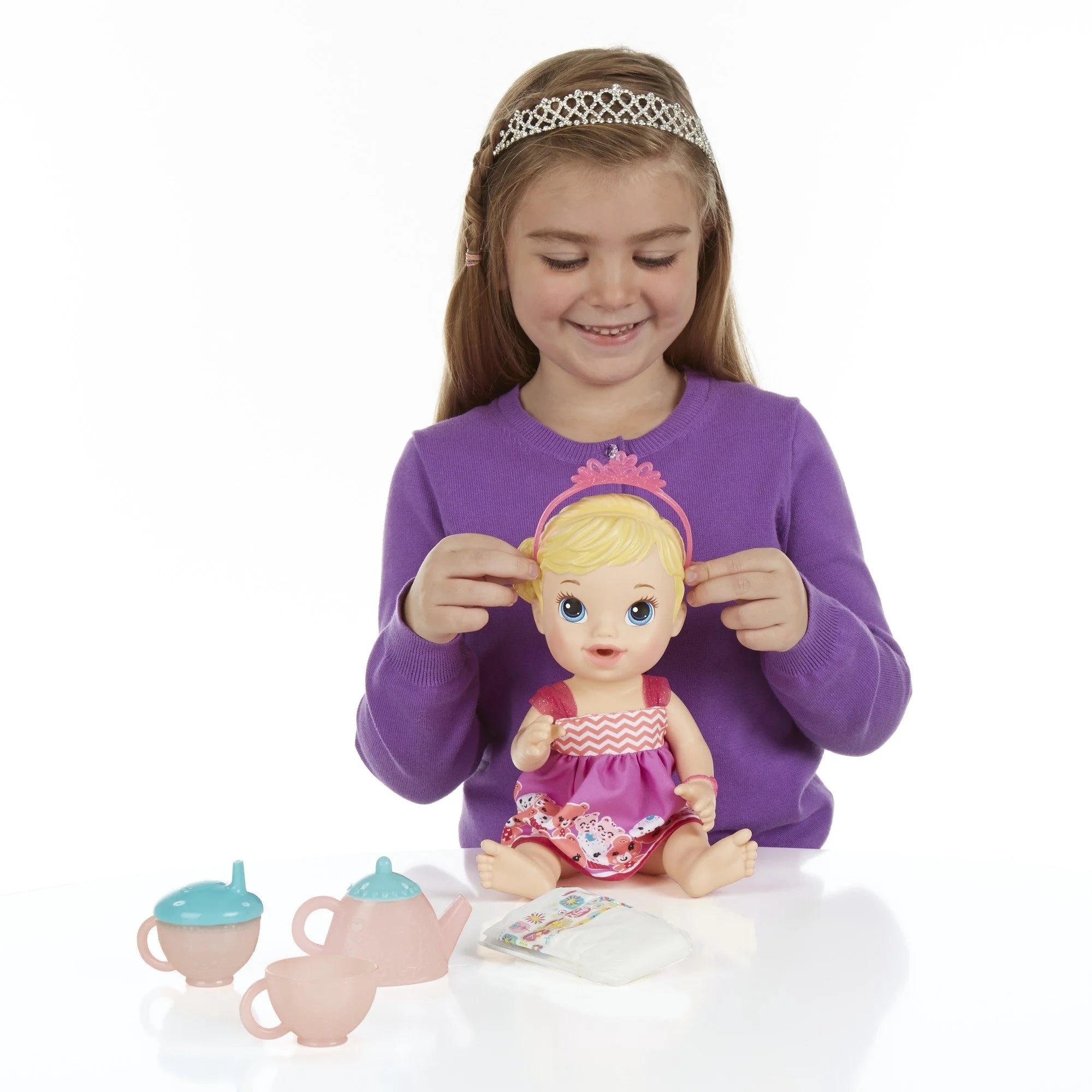 Baby Alive Lil' Sips Baby Has a Tea Party Doll - Blonde Hair