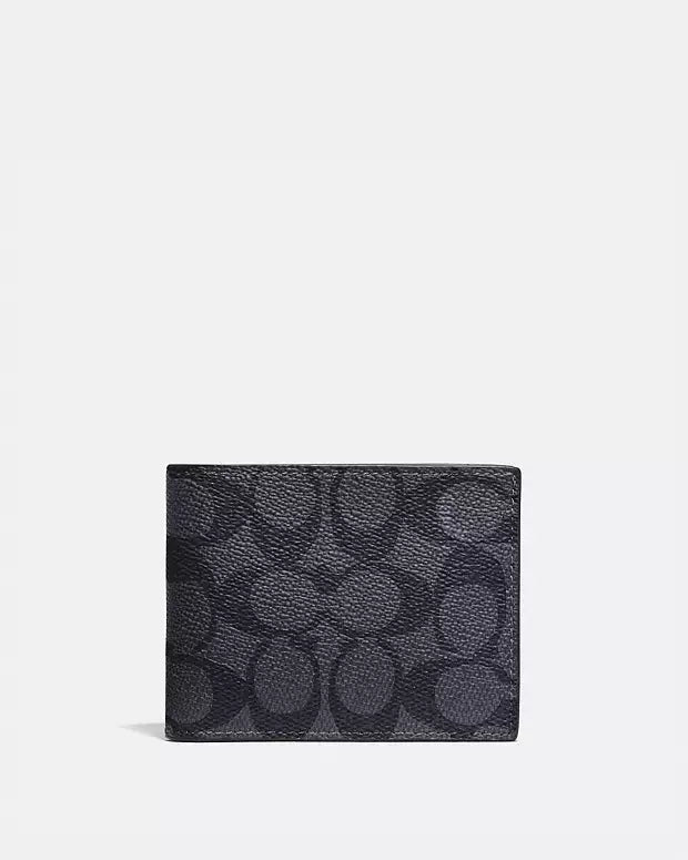 Compact Billfold Wallet In Signature Canvas.