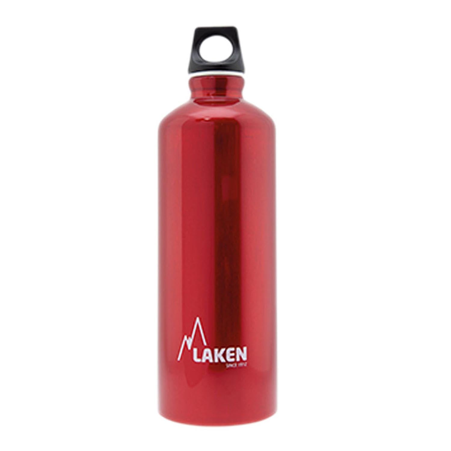 Laken Futura Aluminum Water Bottle, Narrow Mouth, Screw-On Lid with Loop, Leakproof, BPA Free, Made in Spain, 34oz,1Ltr, Lite Green