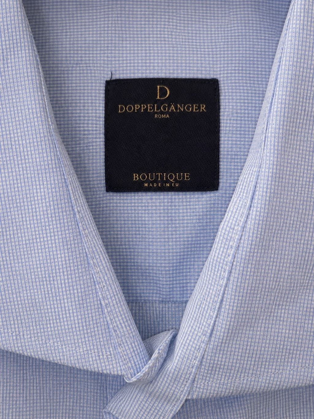 DOPPELGÄNGER BLUE PATTERNED SHIRT FOR MEN