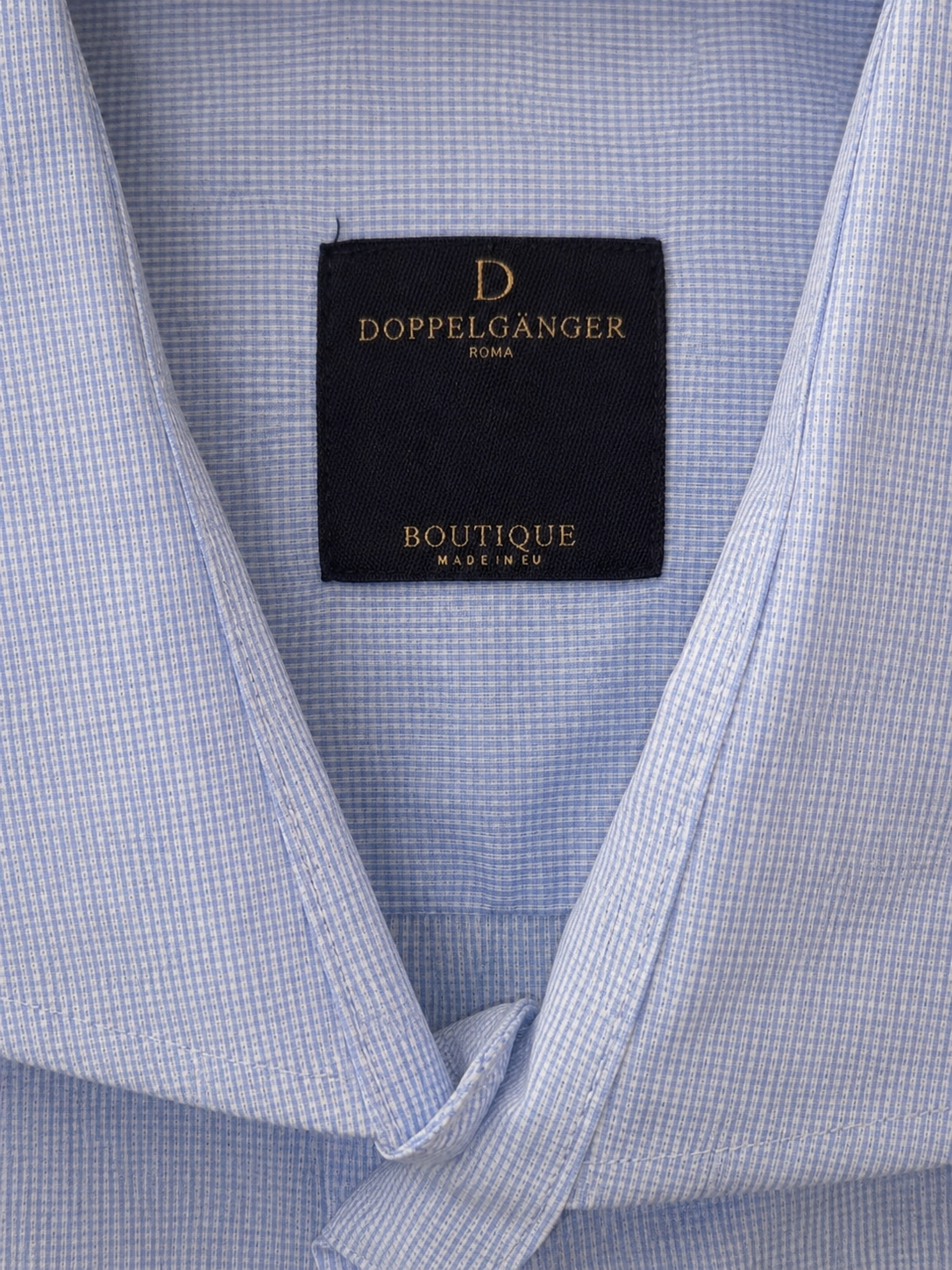 DOPPELGÄNGER BLUE PATTERNED SHIRT FOR MEN