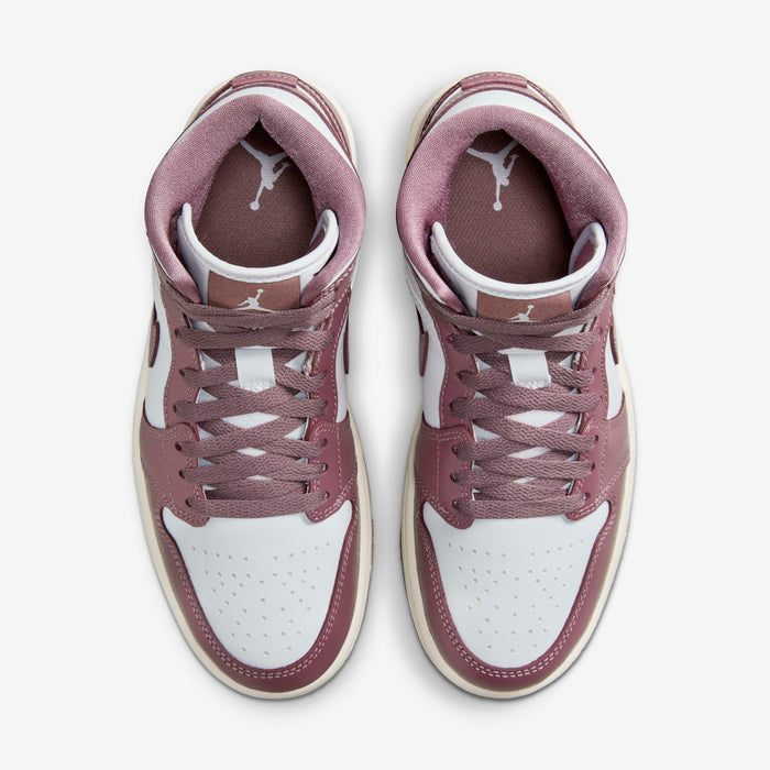 Nike Jordan shoes 1 Mid Women Pure Platinum/Sky J Mauve-Sail BQ6472-050 7