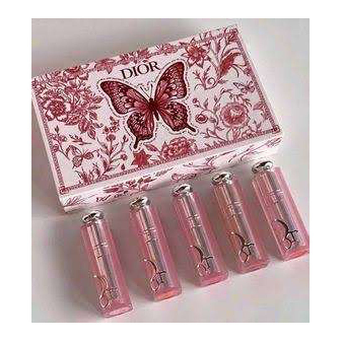 Dior Mini Lipstick Set Lip Glow - Red Butterfly