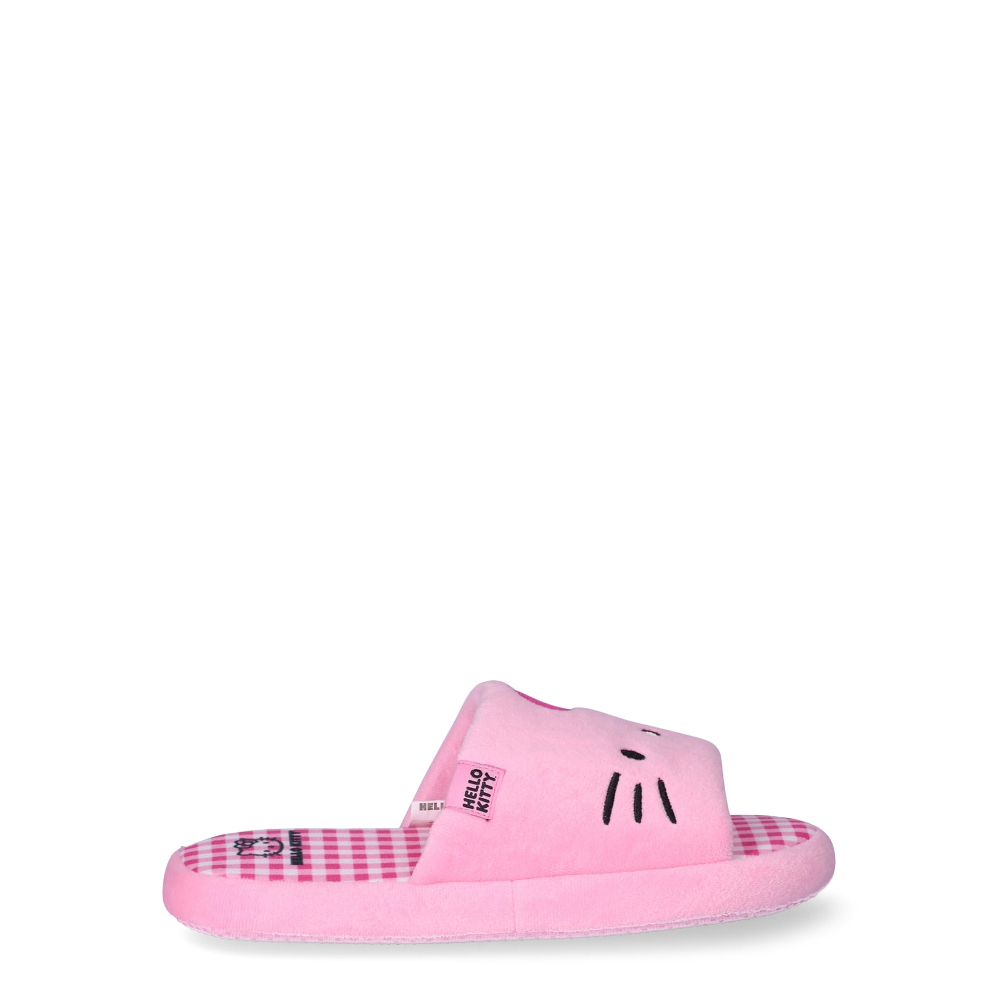 SIZE: 40 - Hello Kitty Women’s Embroidered Velour Slide Slippers