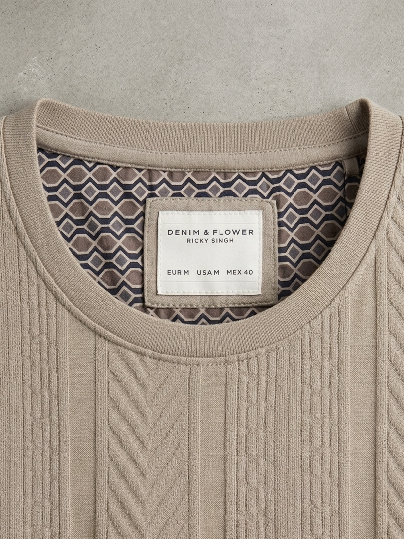 Denim & Flower Brown Mens Shirt