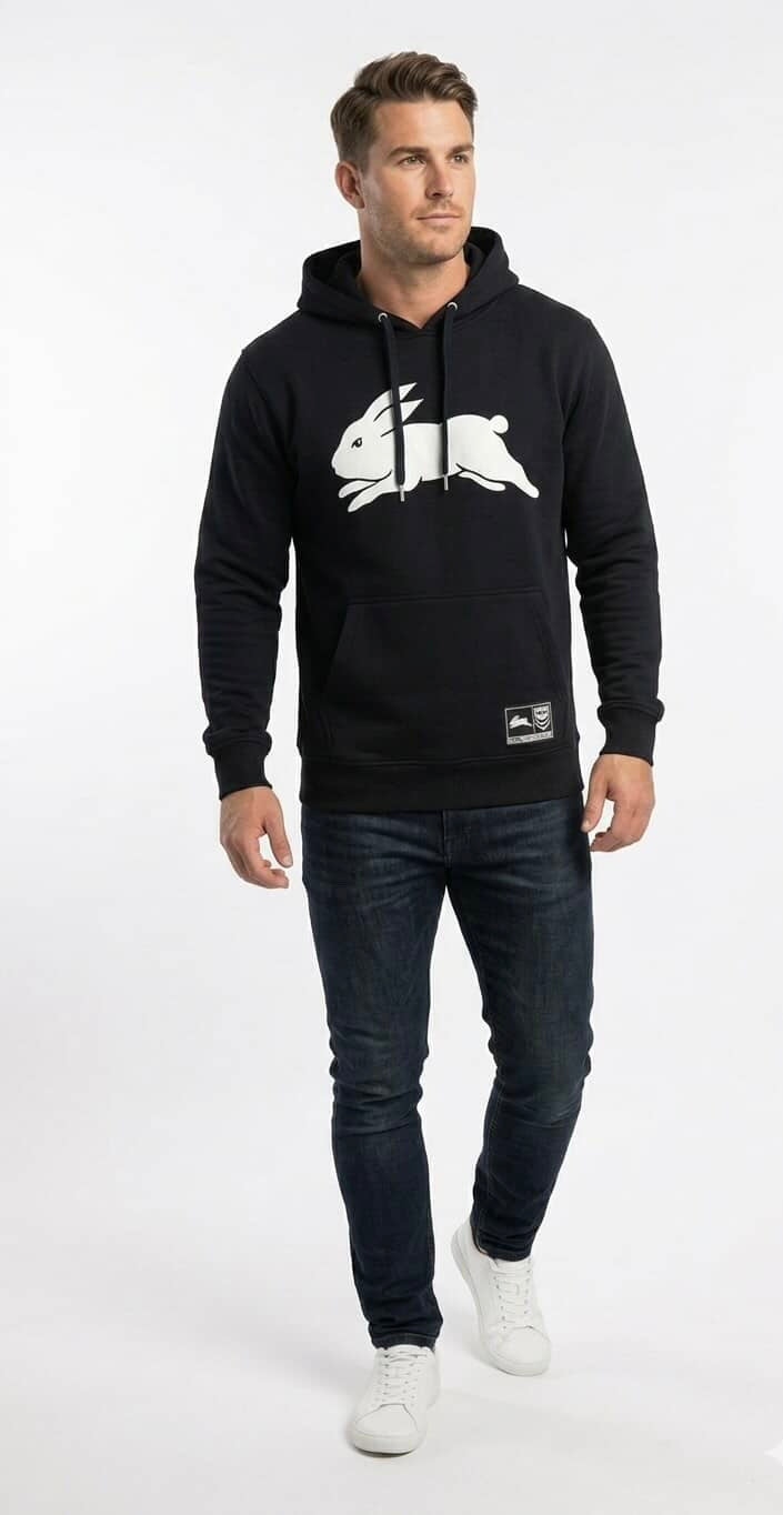 NRL BUNNY BLACK HOODIE FOR MEN