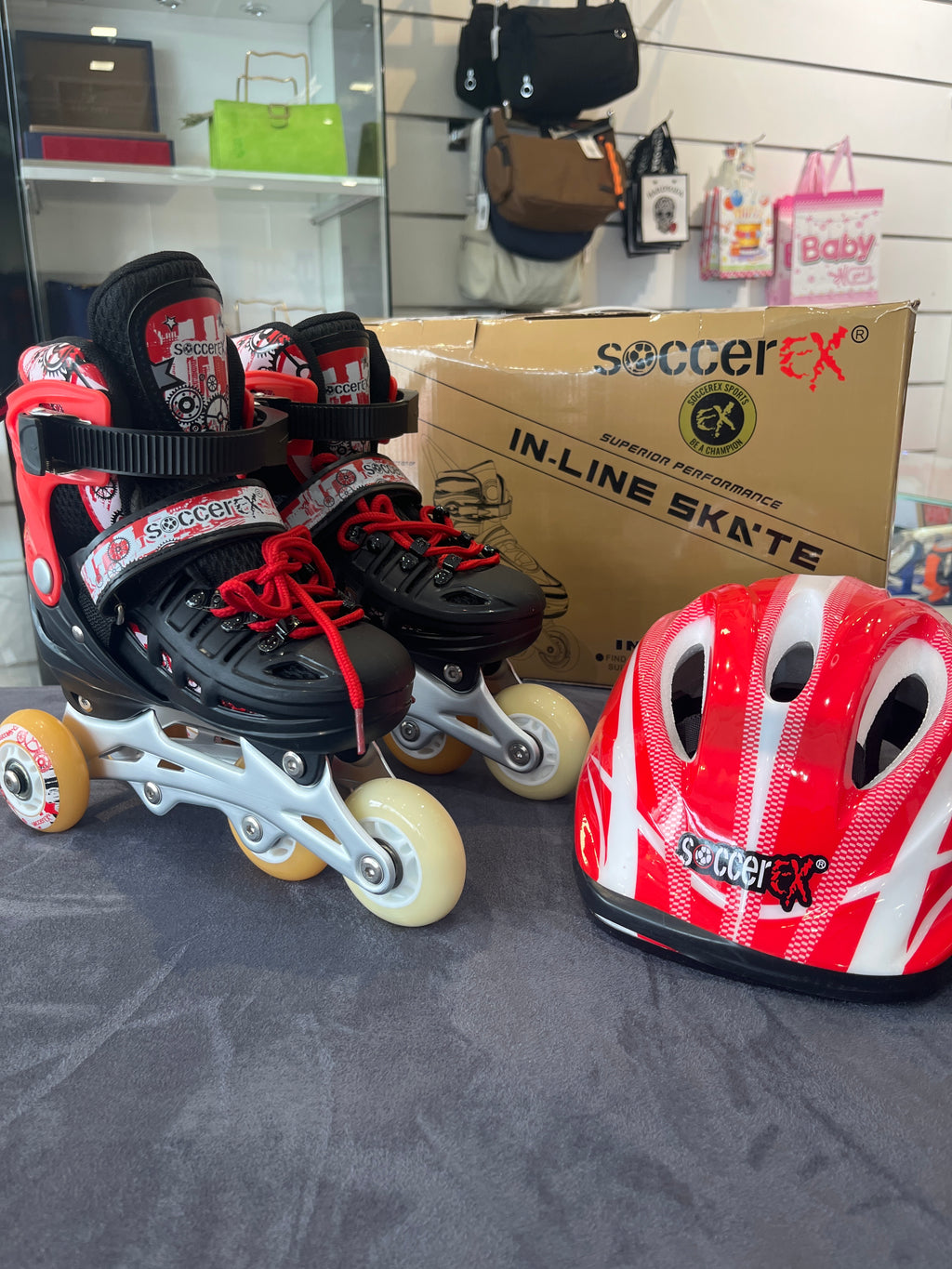 SOCCEREX IN-LINE SKATE SET