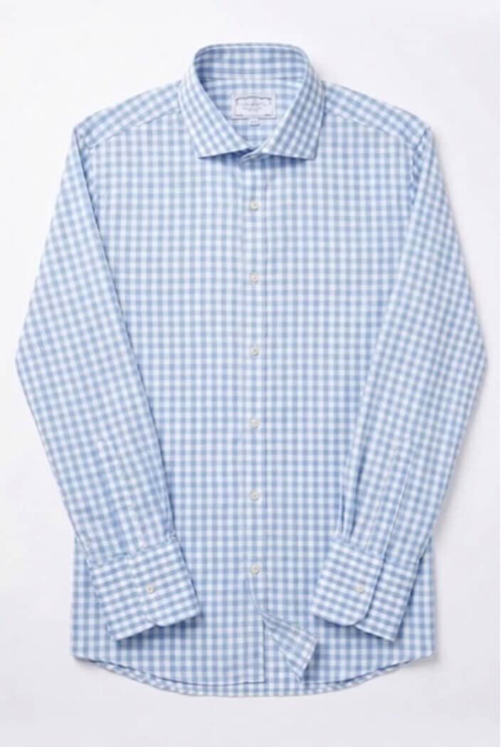 MIX BRANDS CHECKERED BLUE FORMAL SHIRT FOR MEN