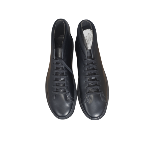 Massimo Dutti Men Sneakers Leather High Top Black