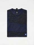 G STAR RAU BLUE T SHIRT DARK PATERN