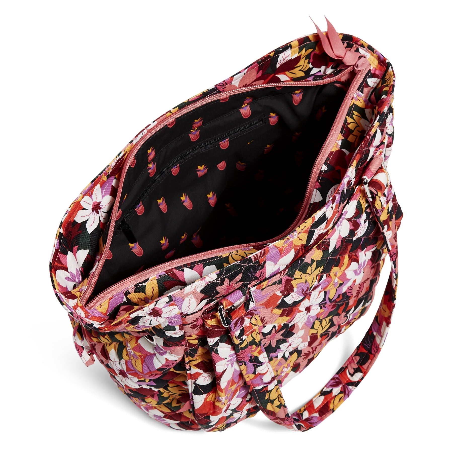 Vera Bradley Women's Recycled Cotton Glenna Satchel Rosa Floral