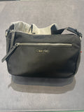 Calvin Klein Nylon Crossbody Bag with Front Zip Pocket – Black