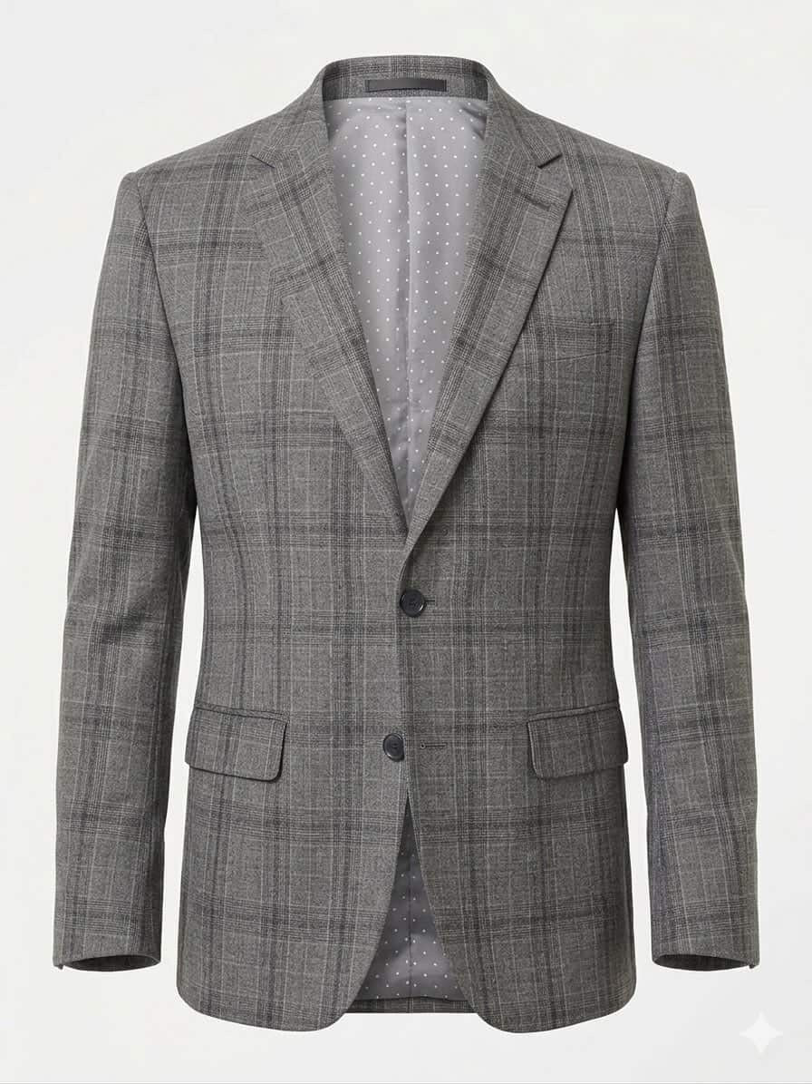 COLLECTION BY MICHAEL STRAHAN GREY PATTERNED BLAZER FOR MEN