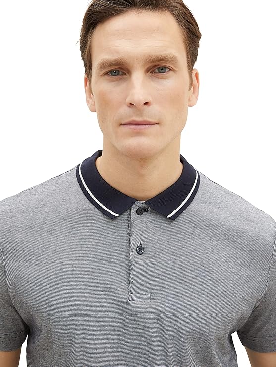 TOM TAILOR Men's Striped Polo Shirt