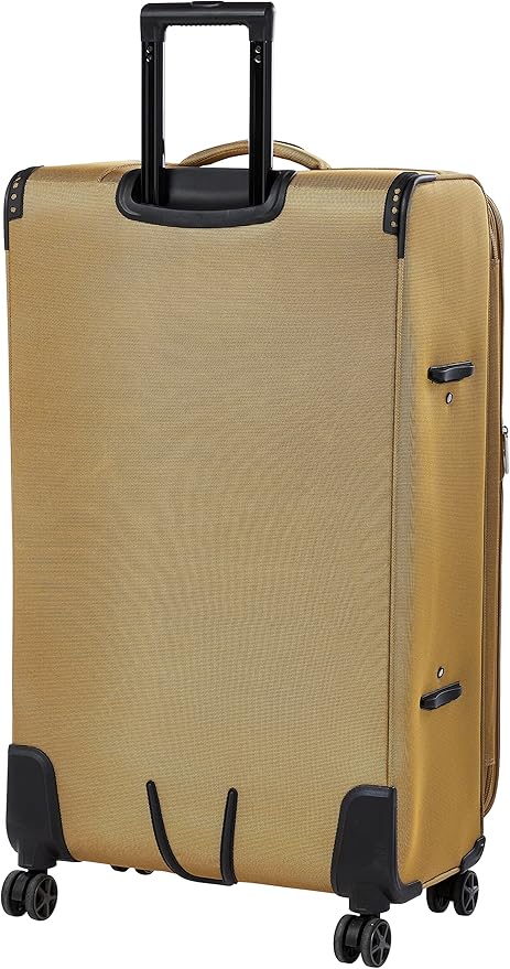 Pierre Cardin Premium Luggage With TSA LOCK, 4 wheels (Checked Luggage 32-Inch, Champagne)