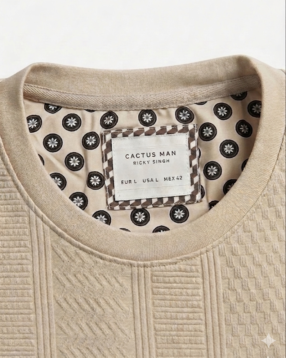 Cactus Beige Man Mens Shirt