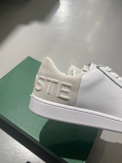 Lacoste Carnaby Pro Tumbled Leather White & Grey Sneakers