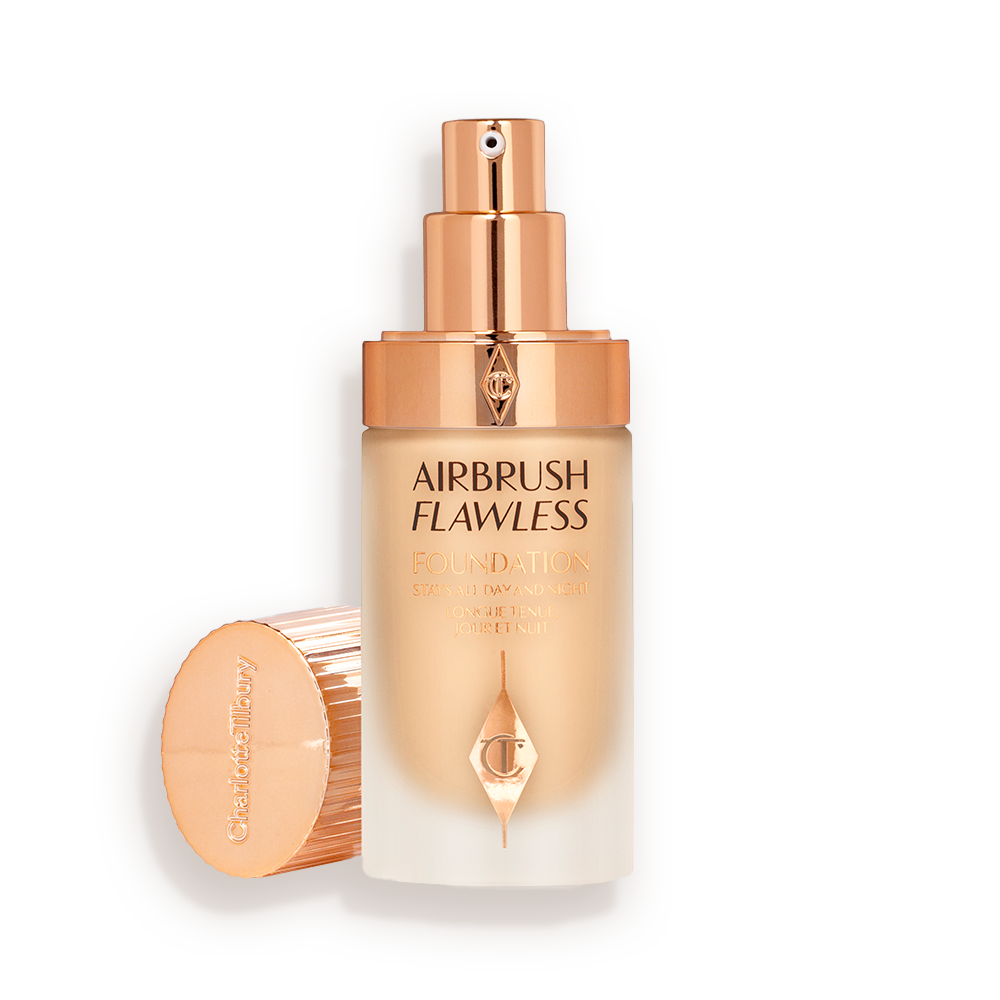 Charlotte Tilbury Airbrush Flawless Foundation 5.5 Warm - open bottle with lid