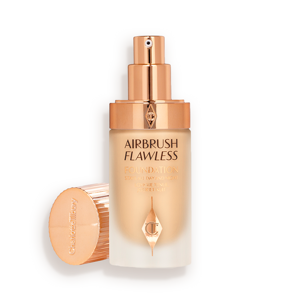 Charlotte Tilbury Airbrush Flawless Foundation 5.5 Warm - open bottle with lid