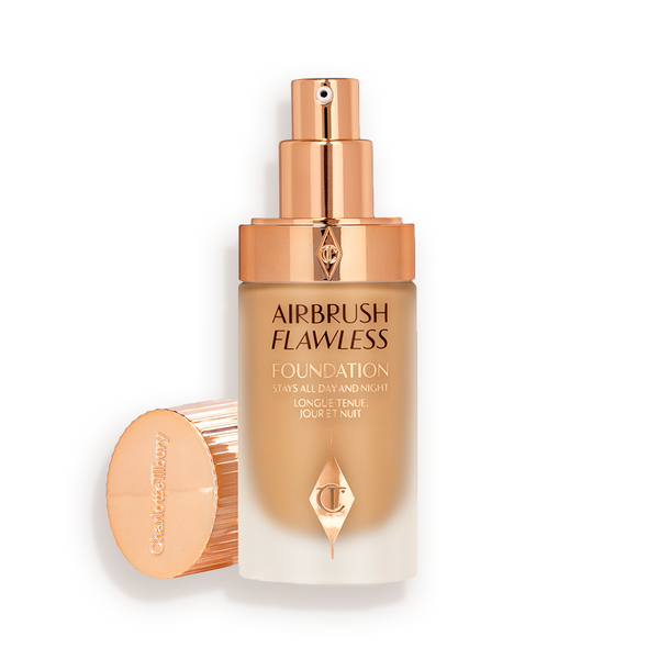 Charlotte Tilbury Airbrush Flawless Foundation 9 Warm - open bottle with lid