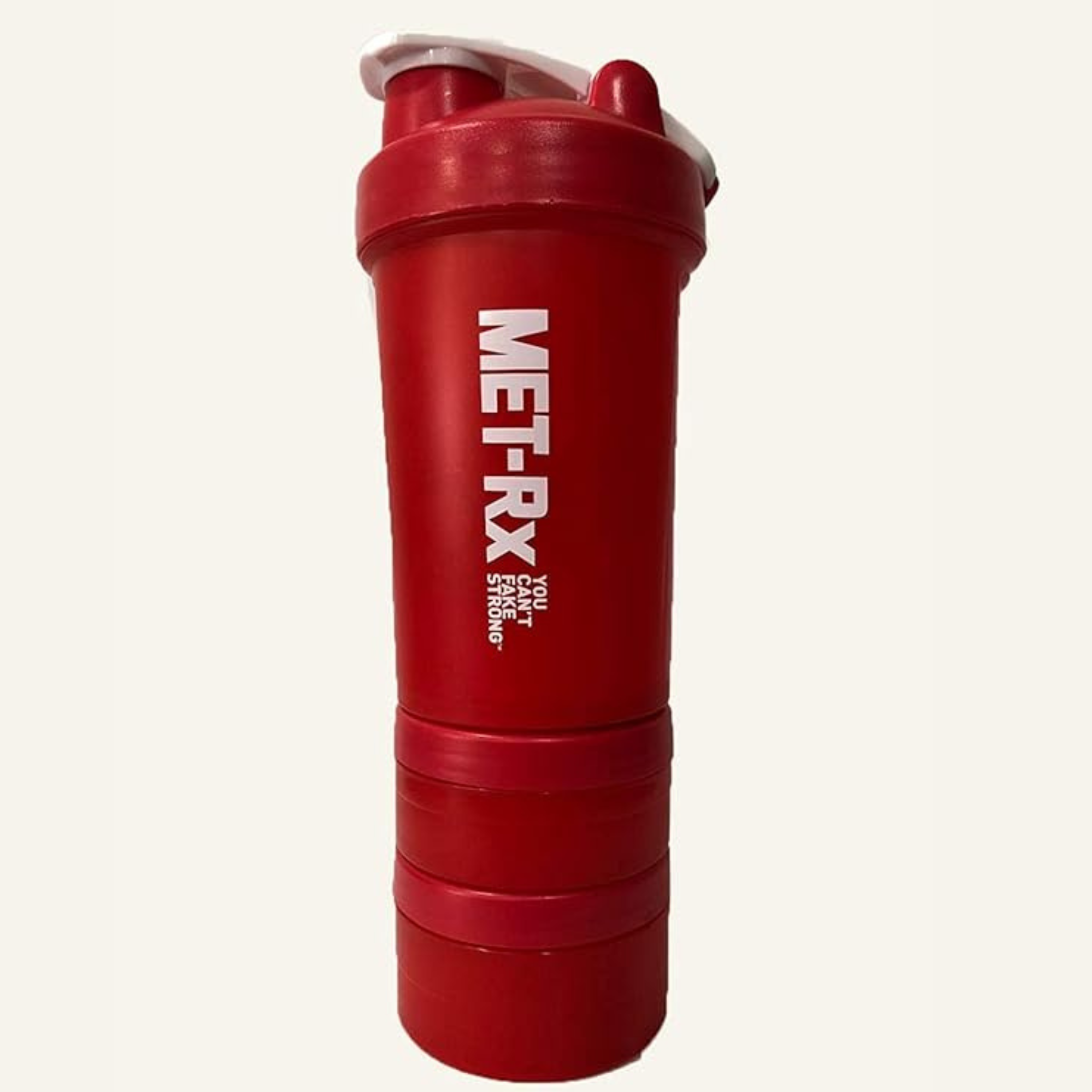 MET-RX Three Layer Sports Protein Red Powder Shaker