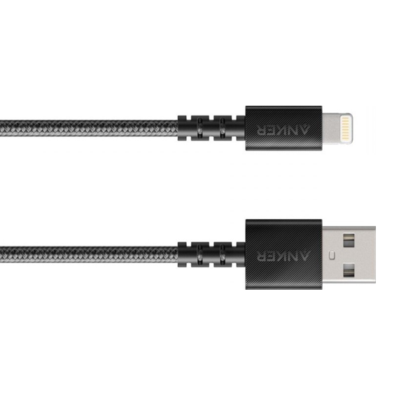 Anker PowerLine Select+ USB-A Cable with Lightning Connector 3ft A8012H12 - Black