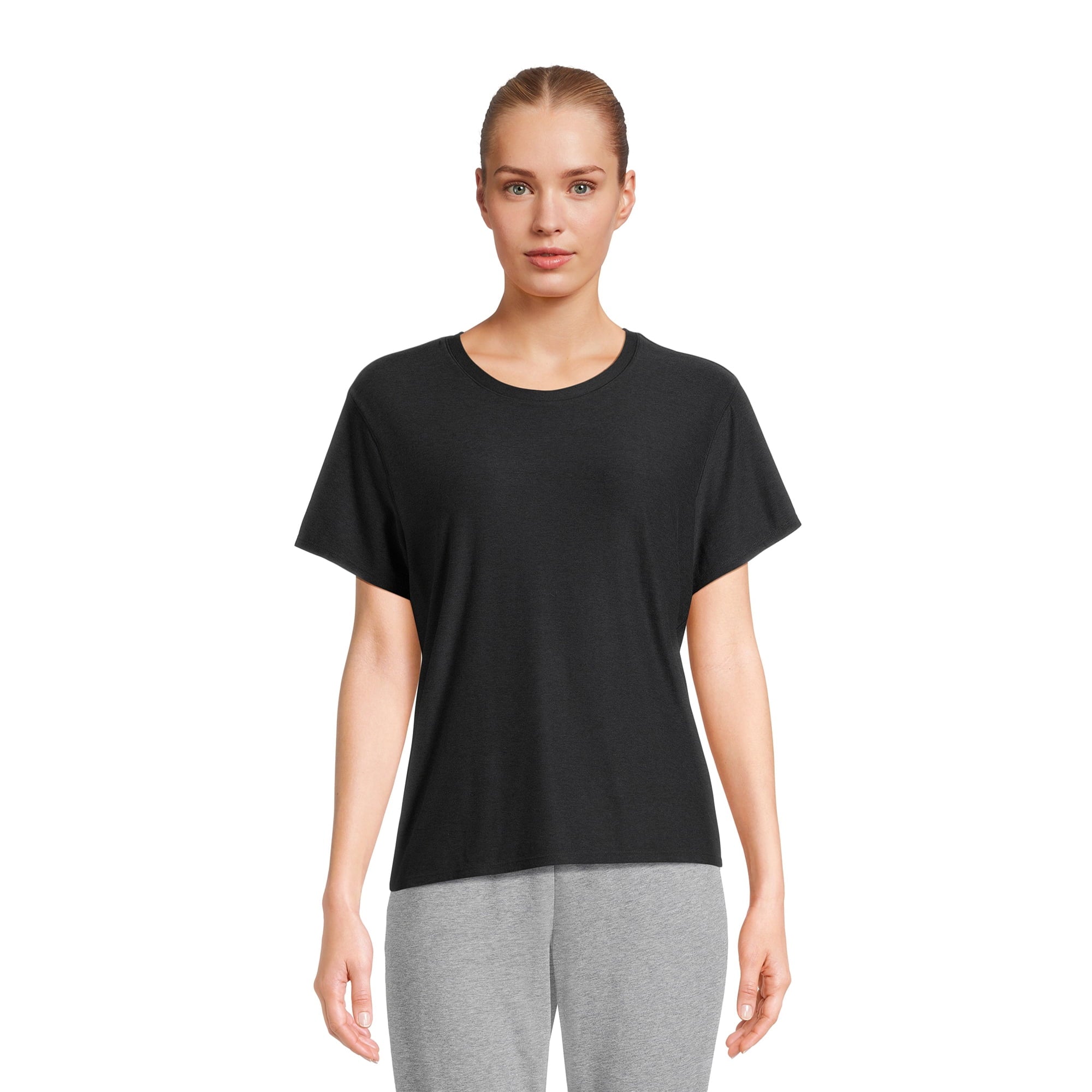 SIZE: M - Athletic Works Women's and Women's Plus Butter Core Tee with Short Sleeves