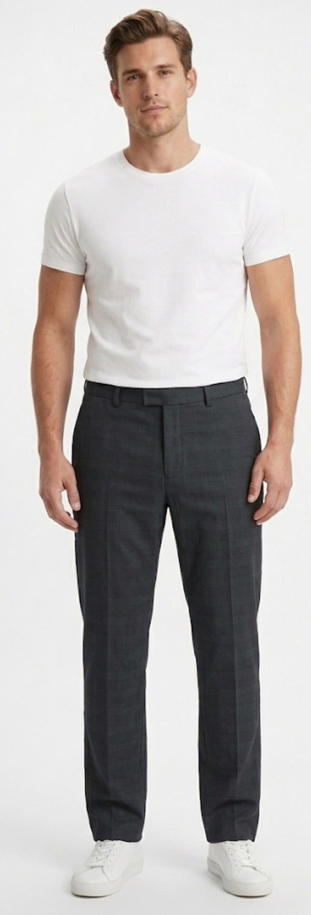 Tommy hilfiger dark green formal trousers for men