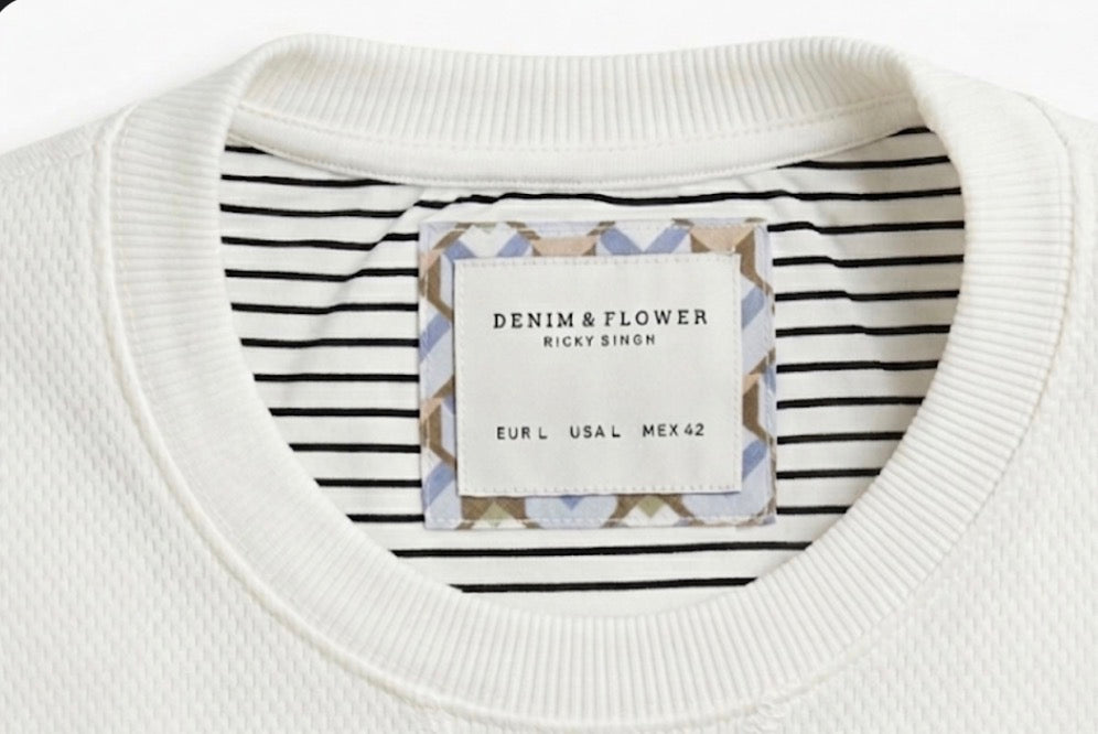 Denim & Flower Off White Long Sleeve T-Shirt