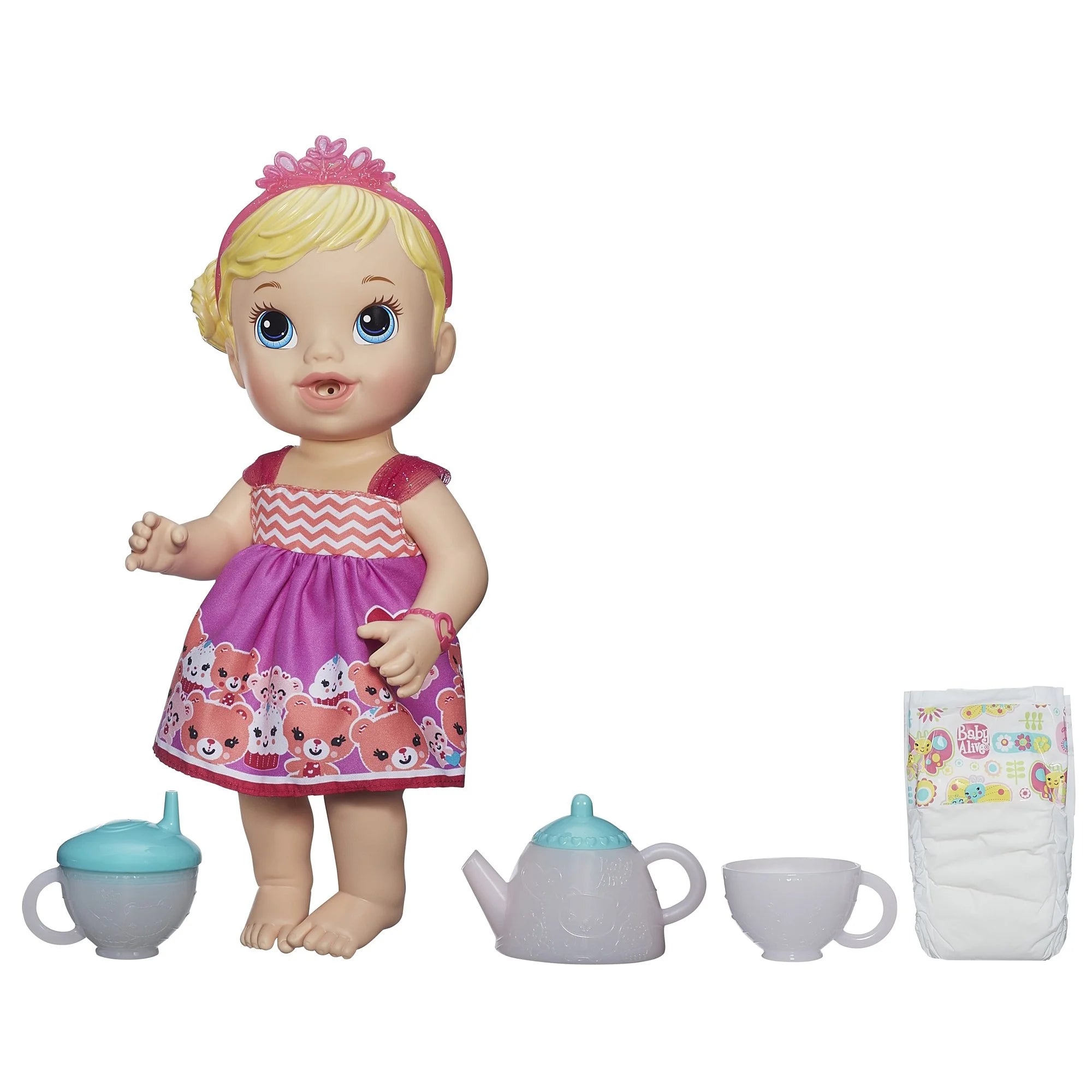 Baby Alive Lil' Sips Baby Has a Tea Party Doll - Blonde Hair