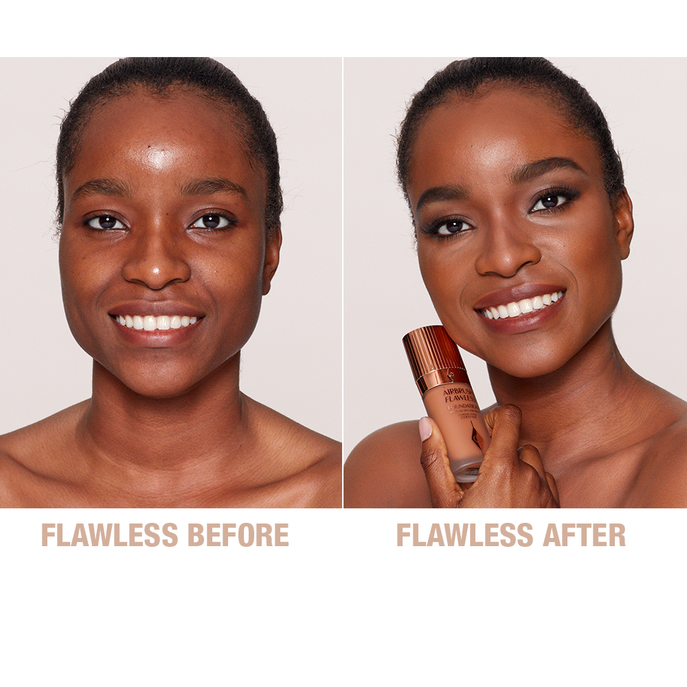Charlotte Tilbury Airbrush Flawless Foundation 13 Neutral - before and after